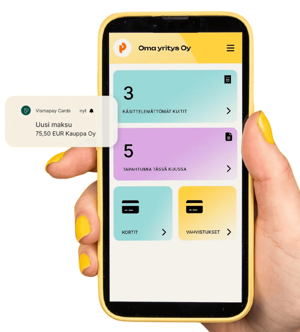 sovellus kädessä_email